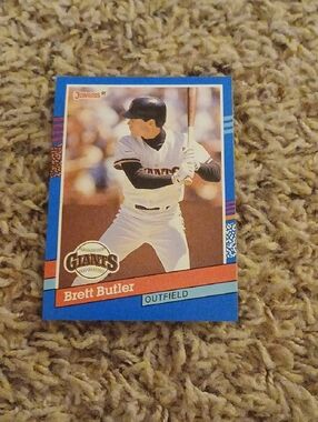 Brett Butler 1991 Donruss Baseball Card - Blue/Red Accent